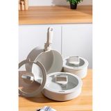 Şirin Eşyalarım Masterkoch 7 Parça Tencere Seti - Krem - 18 cm - 22 cm - 22 cm