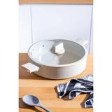Şirin Eşyalarım Masterkoch Basık Tencere - 30 cm - Beyaz