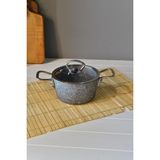 Şirin Eşyalarım Oms Mini Derin Granit Tencere - 14 cm - Siyah - 100 cm
