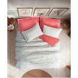 Şirin Eşyalarım Petite Tek Kişilik Nevresim Takımı Messy Mercan - Beyaz - Standart