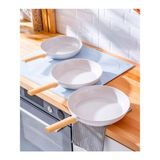Şirin Eşyalarım Ultimate Pro Döküm Seramik 3 Parça Tava Seti - Krem - 26 cm - 28 cm - 30 cm