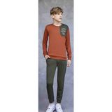 Şirin Giyim Elsima B3172 Tarçın Erkek Çocuk Pijama Takımı - 8 Yaş - Haki - Tarçın