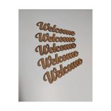 Şirin Lazer Welcome boyanabilir 3 mm Ham Mdf duvar yazısı dekor