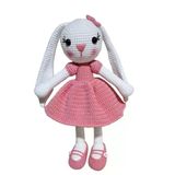 Şirin Uzun Kulak Tavşan Uyku Arkadaşı Amigurumi Organik Oyuncak