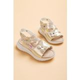 Şirinbebe Şiringenç Kelebek Model Gold Kız Bebek Çocuk Sandalet
