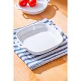 şirineşyalarım Porselen Kare Kulplu Basık Büyük Boy Meze Tabak 14 cm / 1 Adet