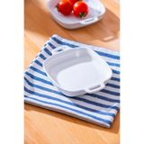 şirineşyalarım Porselen Kare Kulplu Basık Küçük Boy Meze Tabak 10 cm / 1 Adet