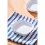 şirineşyalarım Porselen Kare Kulplu Basık Orta Boy Meze Tabak 12 cm / 1 Adet