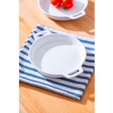 şirineşyalarım Porselen Yuvarlak Kulplu Basık Büyük Boy Meze Tabak 14 cm / 1 Adet
