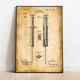 Şırınga Patent Vintage Posteri 50x70cm.