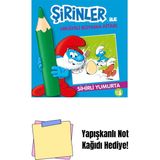 Şirinler ile Hikâyeli Boyama Kitabı - Sihirli Yumurta + Yapışkanlı Not Kağıdı