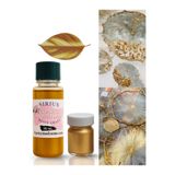 Sirius Hobi Epoksi Reçine Bardak Altlığı Gold Kenar Boyası Varağı Seti 30 ml 10 gr Varak Tozu