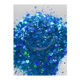 Sirius Hobi Epoksi Reçine Turkuaz Tırnak Makyaj Chunky Glitter 8 gr Hologramlı Sim 2x4gr Kutulu