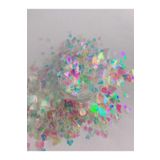 Sirius Hobi Epoksi Reçine White Hearts Kalp Tırnak Makyaj Chunky Glitter 5 gr Hologramlı Sim 2x2,5gr Kutulu