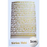 Sirius Hobi Epoksi Yapışkanlı Sticker Folyo 1 cm Harf A4 Boyut