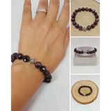Sirius Serisi Lal (Granat) (Garnet) Taşı 10mm Unisex Bileklik (52918)