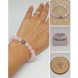 Sirius Serisi Pembe Kuvars Taşı 10mm Unisex Bileklik (52892)