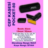 Şirket/Firma Cep Kaşesi Pocket-80 (50Mmx19mm) Mavi Keçeli Siyah Kaşe