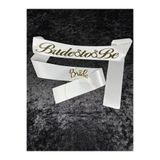 SırmalıHome 2 Parça Gold 'Bride To Be' Yazılı Beyaz Saten Kemer 'Bride' Metal Taç Seti Bekarlığa Veda