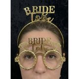 SırmalıHome Bekarlığa Veda Partisi Için 'bride To Be' Yazılı Gelin Tacı ve Gözlüğü Gold 2'li Set Nedime Kına - Altın - 0,5 x 9 cm