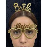 SırmalıHome Bekarlığa Veda Partisi Için 'bride' Yazılı Gelin Tacı ve Gözlüğü Gold 2'li Set Nedime Kına - Altın Sarısı - 0,5 x 9 cm