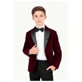 SIRRI Erkek Çocuk Kadife Damatlık Blazer Ceket