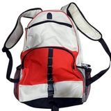 Sırt Çantası, Kırmızı Beyaz Siyah, 50cm Yükseklik 35cm Genişlik, Çok Renkli Tasarım, Yan Cep ve Mesh Cepler