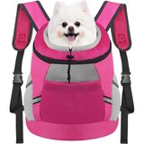 Sırt Çantası Taşıyıcı, Kedi Küçük Köpekler Için Ön Göğüs Taşıyıcı, Seyahat Için Evcil Hayvan Taşıma Çantası Yürüyüş Bisiklet Açık Gül S