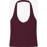 Sırt Dekolteli Halter Yaka Basic Atlet Mürdüm