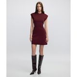 Sırt Dekolteli Triko Elbise IW6250002120035 - 34 - Bordo