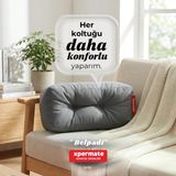 Sırt ve Bel Destek Yastığı Sandalye Koltuk Destek Minderi (Gri)