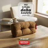 Sırt ve Bel Destek Yastığı Sandalye Koltuk Destek Minderi (Kahverengi)