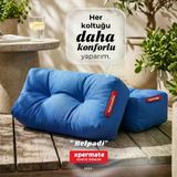 Sırt ve Bel Destek Yastığı Sandalye Koltuk Destek Minderi (Mavi)