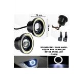 Sis Mercekli Angel Led Ampul Gunduz Fari Beyaz Angel Led 76 Mm Cap Beyaz Mercek Beyaz Halka -