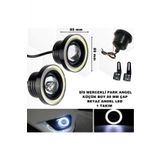 Sis Mercekli Angel Led Ampul Gunduz Fari Beyaz Angel Led 89 Mm Cap Beyaz Mercek Beyaz Halka -