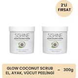 Sis Shine Cosmetic Glow Coconut Scrub - Hindistan Cevizi El, Ayak Ve Vücut Peelingi - 2 Adet