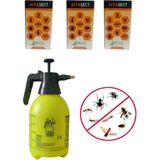 Sis Tarım Alfasect 25ML 3 Adet Tüm Böcek Türlerinde Etkili Kokusuz Haşere Ilacı/2 Litre Ilaçlama Pomp. Set