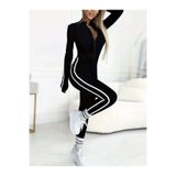 Sisa Butik Kadın Uzun Kollu önden Fermuarlı şardonlu Dalgıç Tulum