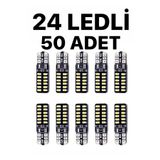 SİSA SENİSTESENAL T10 Dipsiz W5w Canbus 24 Ledli (50 ADET) Beyaz Park Plaka Ampulü Eko Paket