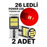 SİSA SENİSTESENAL T10 Led 26 Ledli W5w Canbus Metal Ultra Power Kırmızı Park Plaka Tavan Ampulü