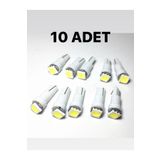 SİSA SENİSTESENAL T5 Led (10 ADET) Oto Kilometre Kadran Ambians Aydınlatma Ampulü Beyaz