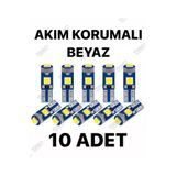 SİSA SENİSTESENAL T5 Led (10 Adet) Uyumlu Beyaz Oto Kilometre Kadran Ambians Aydınlatma Ampulü