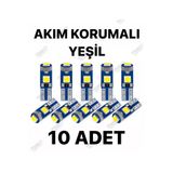SİSA SENİSTESENAL T5 Led (10 ADET) Yeşil Kilometre Kadran Ambiyans Aydınlatma Ampulü