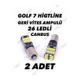SİSA SENİSTESENAL Volkswagen Golf 7 Uyumlu (highline Ledli Stop Için) Geri Vites Ampulü H21w Canbus Bay9s Led 2 Adet