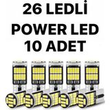 Sisa T10 LED 26 Ledli W5W Metal Ultra Power Beyaz Parkplaka Tavan Ampulü