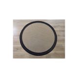 Sisal 9716 Bej/Siyah Bordürlü Daire Jüt Sisal Kilim, Siyah, 120