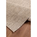 Sisal Jüt Hasır Model Tek Renk Dokuma Yıkanabilir Toz Vermez Halı Vizon - 80 x 150 cm