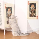 Sisal Kedi Scratcher Post Mat (Duvar, Kanepe ve Halıda Kullanım), Dökülmeye Dayanıklı Çizilme Yüzeyi - 21,7 x 13 Halka ve Halka Yapıştırıcılar, Pedler ve Bükümlü Pimler (Kraliçe Kedi)