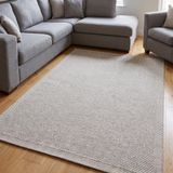 Sisal Plus Hasır Dokuma Halı | Kaymaz Tabanlı Mutfak Halısı|Leke Tutmaz Halı |Bordürlü Modern Salon Halısı | Bej-Krem | 80 x 150 | Model EB455