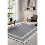 Sisal Plus Krem Bordürlü Halı Gri Bordürlü Sisal Kilim - 120 x 180 cm - Krem - Gri